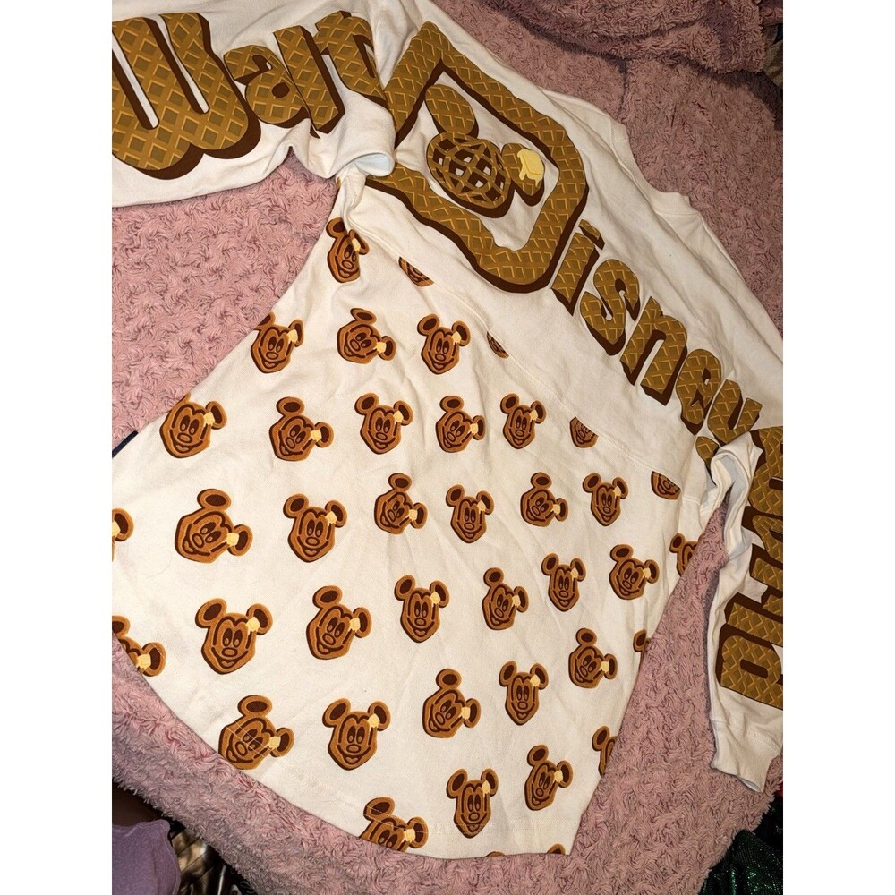 Mickey Mouse Waffles Spirit Jersey for Adults Walt Disney World XS Food White